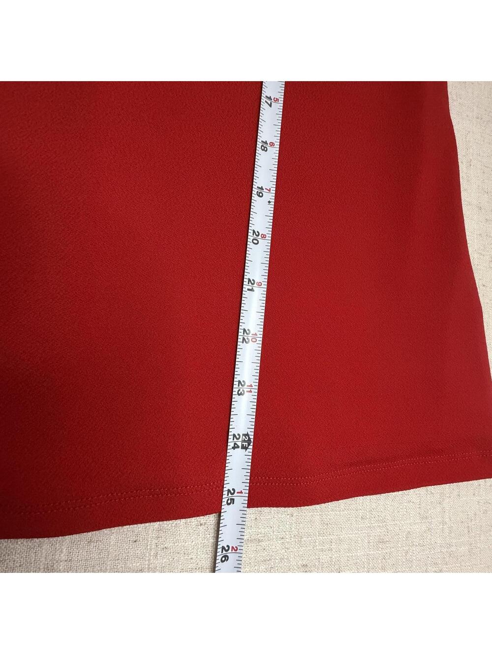Lauren Ralph Lauren Red Sleeveless Cross Neck Blouse Top Medium - Picture 3 of 6